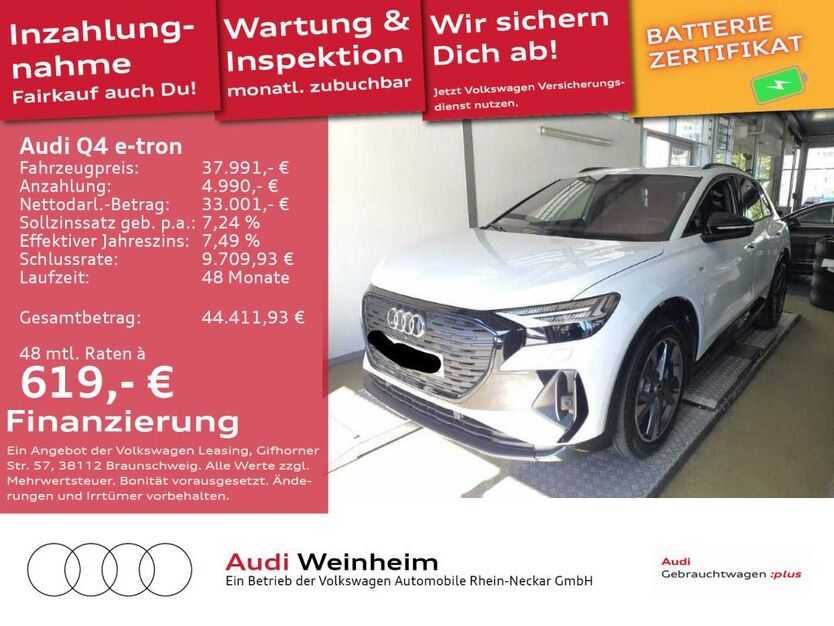 Audi Q4 e-tron 13.263 km 37.991 € Weinheim 69469