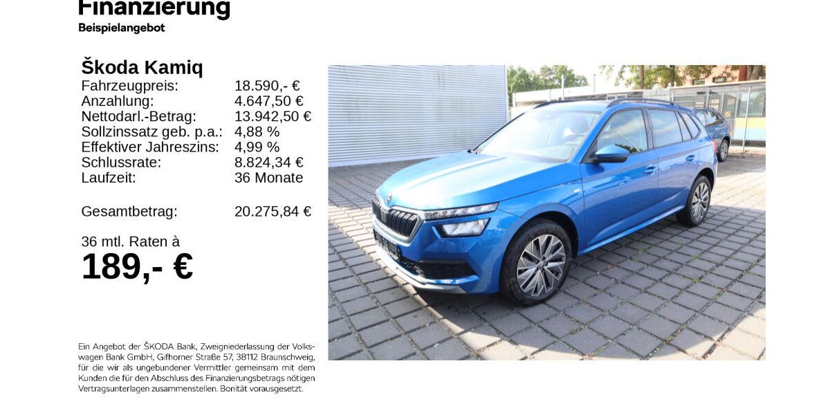 Skoda Kamiq 33.500 km 18.290 € Gifhorn 38518