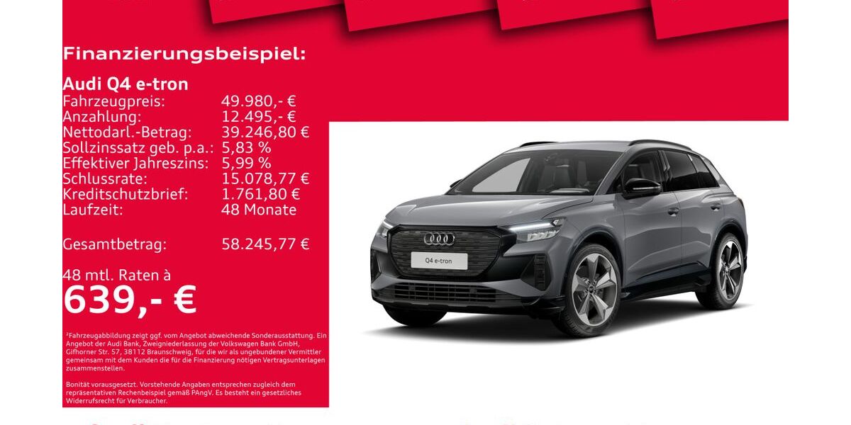 Audi Q4 e-tron 4.865 km 49.990 &euro; Hannover 30179