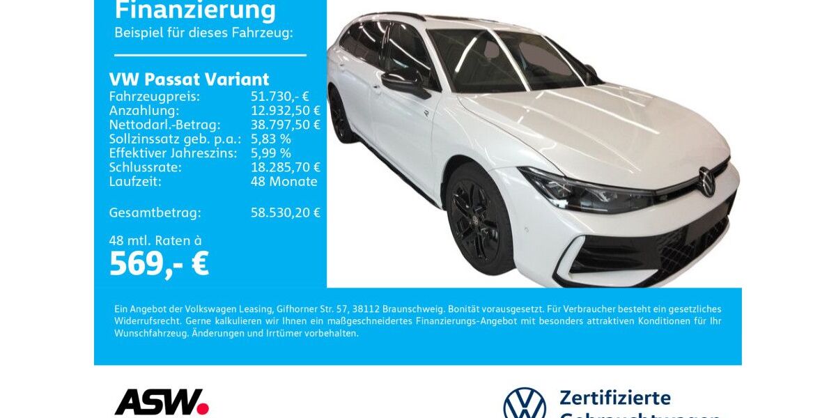 VW Passat Variant 6.100 km 51.730 &euro; Neckarsulm 74172
