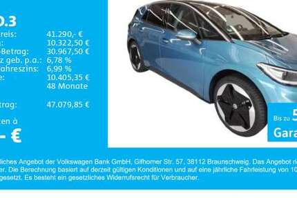 VW ID.3 6.200 km 41.290 € Gersthofen 86368