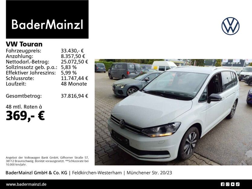 VW Touran 22.860 km 33.430 € Feldkirchen/Westerham 83620