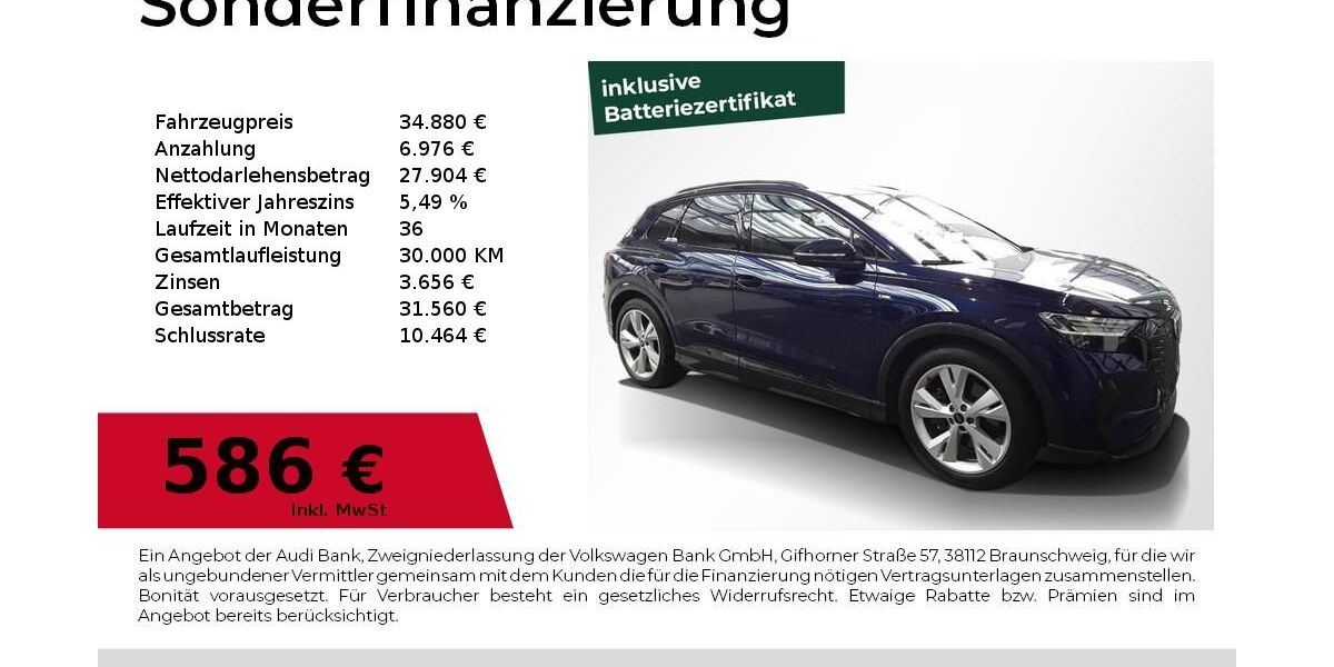 Audi Q4 e-tron 62.223 km 34.880 &euro; Nürnberg 90441