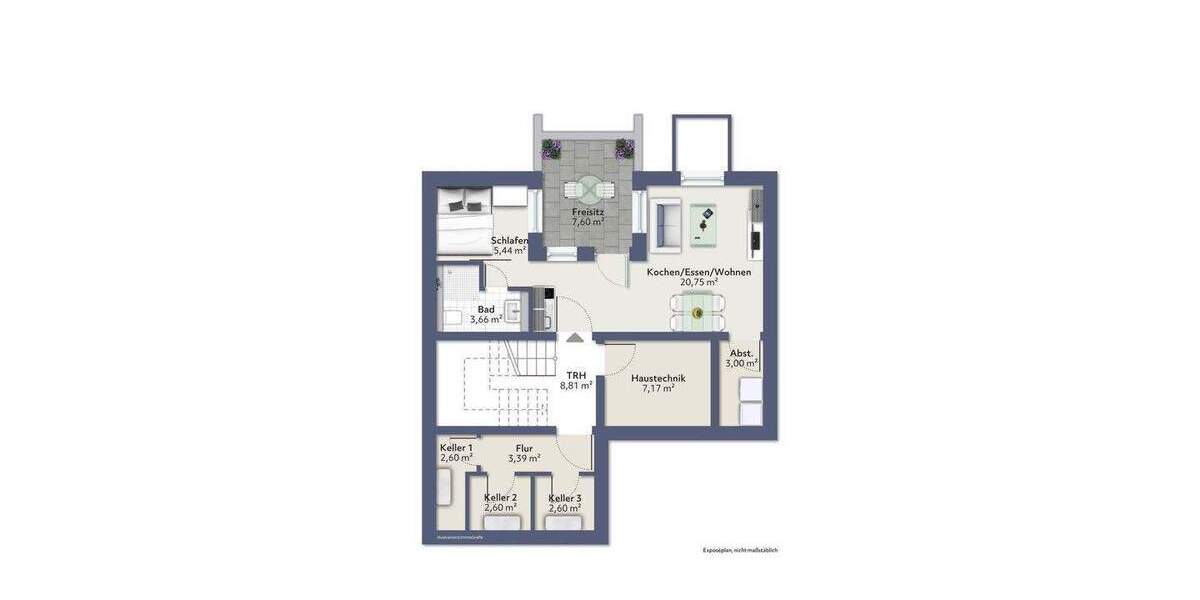 Etagenwohnung Freiburg im Breisgau St. Georgen - 4 Zimmer, 83 m&sup2;, 694.000&euro; | Angebot:25599837