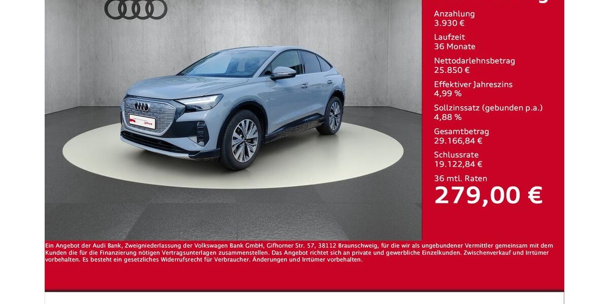 Audi Q4 e-tron 29.600 km 28.890 € Halle 06122