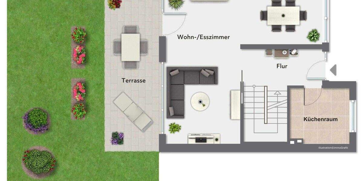 Reihenendhaus Norderstedt Harksheide - 3 Zimmer, 89 m&sup2;, 399.000&euro; | Angebot:25776045