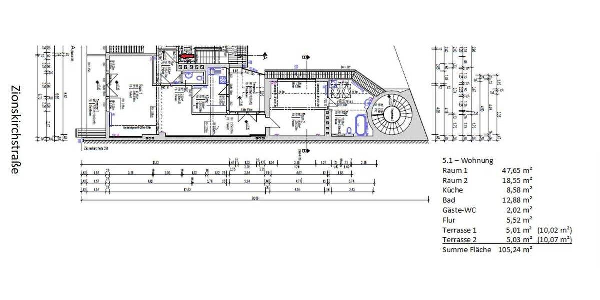 Etagenwohnung Berlin Mitte - 2 Zimmer, 105 m&sup2;, 799.824&euro; | Angebot:26037091