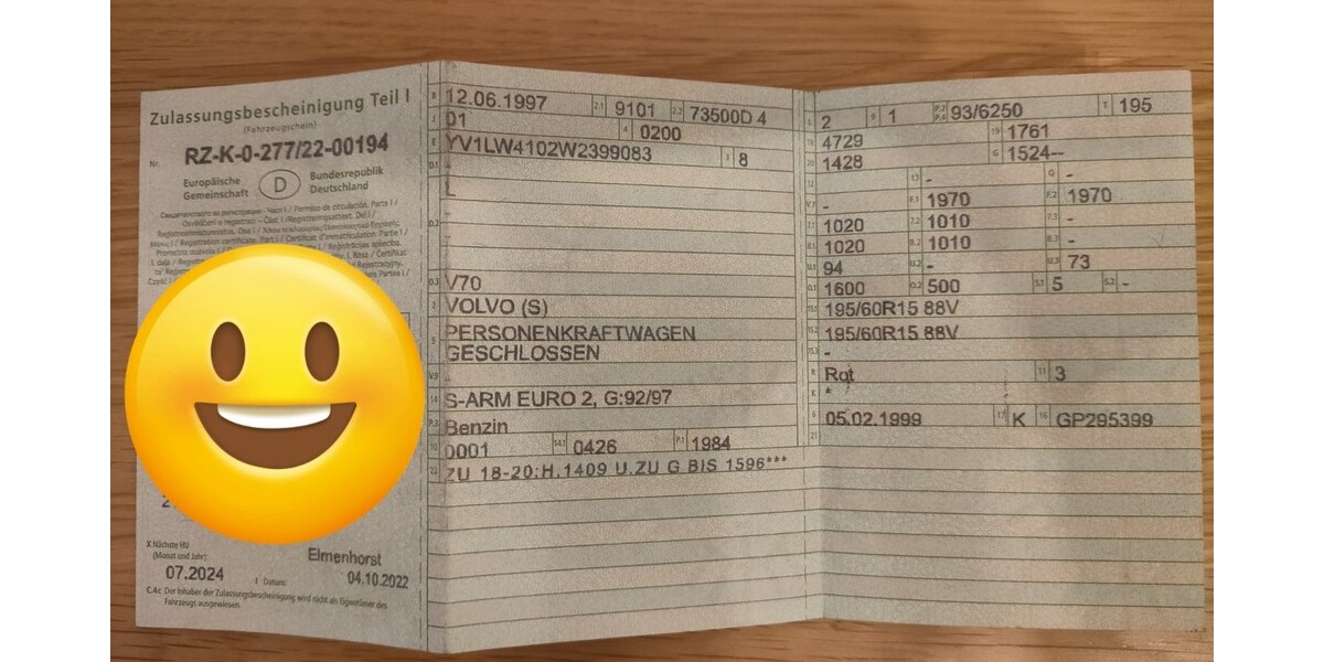 Volvo V70 I 289.000 km 1.200 &euro; Geesthacht 21502