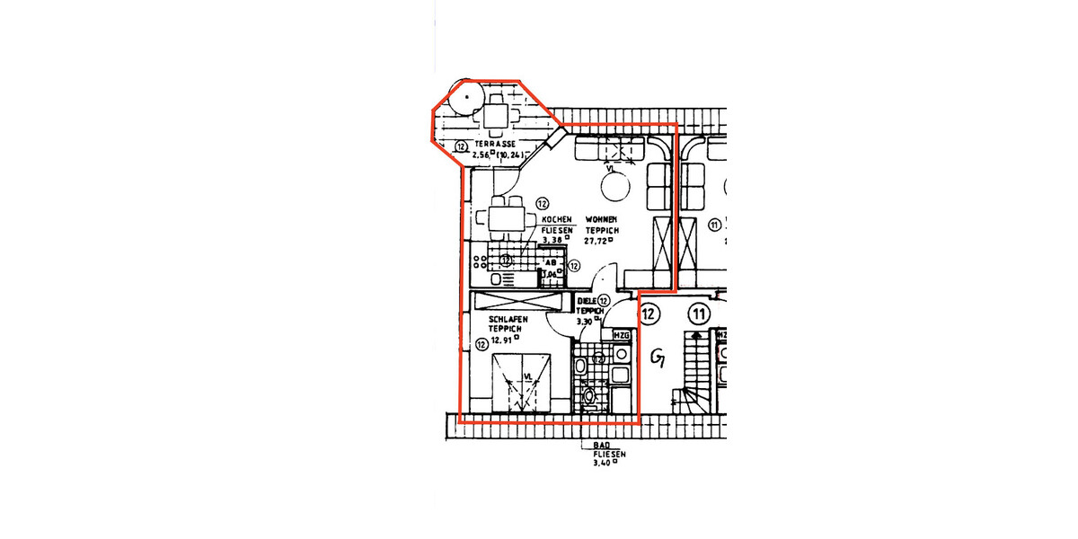 Wohnen mit Extra: Gemütliche 2-Zimmer-Dachgeschosswohnung mit Loggia und Stellplatz - Dachgeschoßwohnung Rheine Rheine | Angebot:26312081