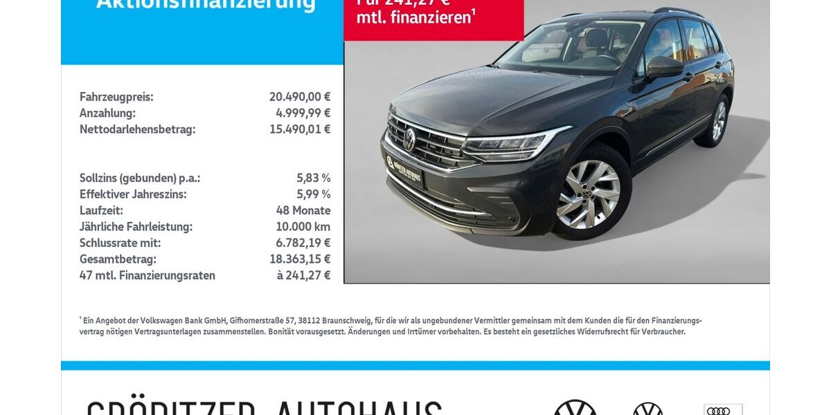 VW Tiguan 107.650 km 20.489 &euro; Gröditz 01609