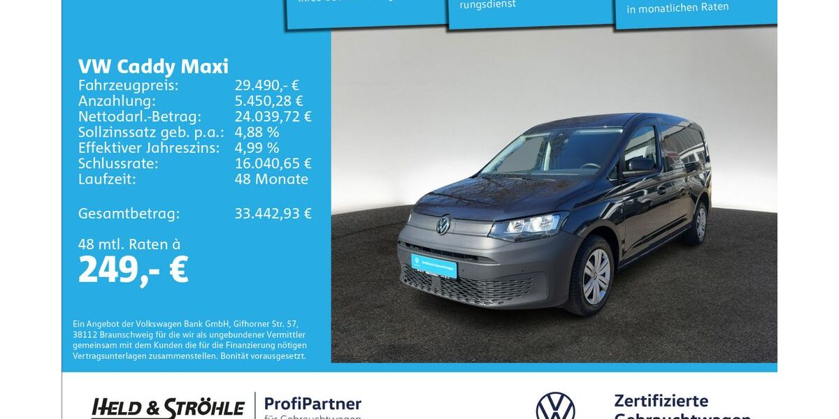 VW Caddy Maxi 25.319 km 28.490 &euro; Ulm 89079