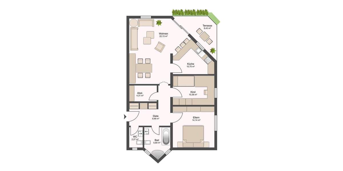 Etagenwohnung Schrozberg - 3 Zimmer, 88 m&sup2;, 160.000&euro; | Angebot:25701389