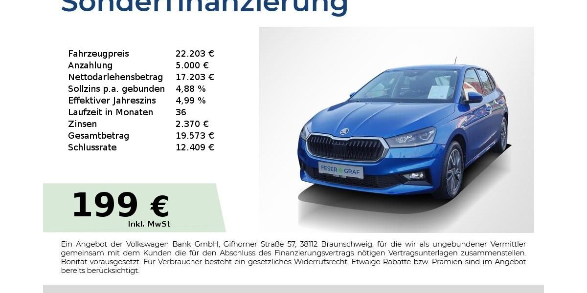 Skoda Fabia 43.550 km 20.804 &euro; Lauf an der Pegnitz 91207