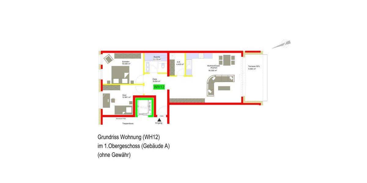 Etagenwohnung Konz Könen - 3 Zimmer, 92 m&sup2;, 356.960&euro; | Angebot:26786902