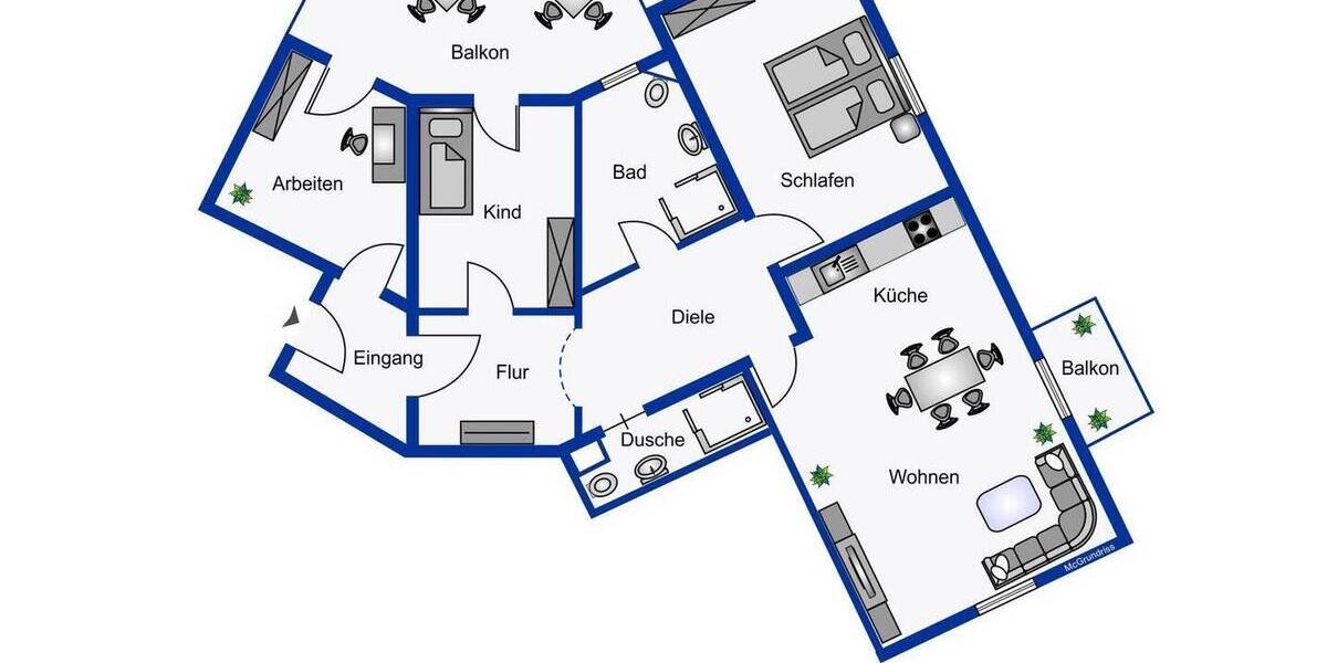 Terrassenwohnung Naumburg(Saale) Naumburg - 4 Zimmer, 112 m&sup2;, 440.000&euro; | Angebot:26376984