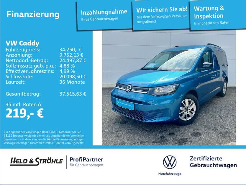 VW Caddy 6.985 km 33.320 € Neu-Ulm 89231