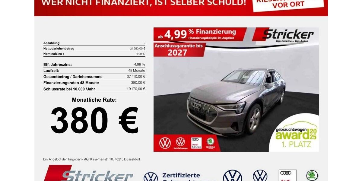 Audi e-tron 48.180 km 31.949 &euro; Detmold 32760