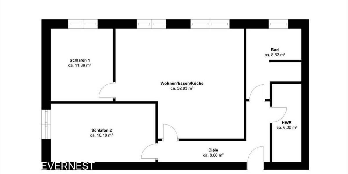 Etagenwohnung Rhauderfehn Collinghorst - 2 Zimmer, 61 m&sup2;, 231.900&euro; | Angebot:25738405