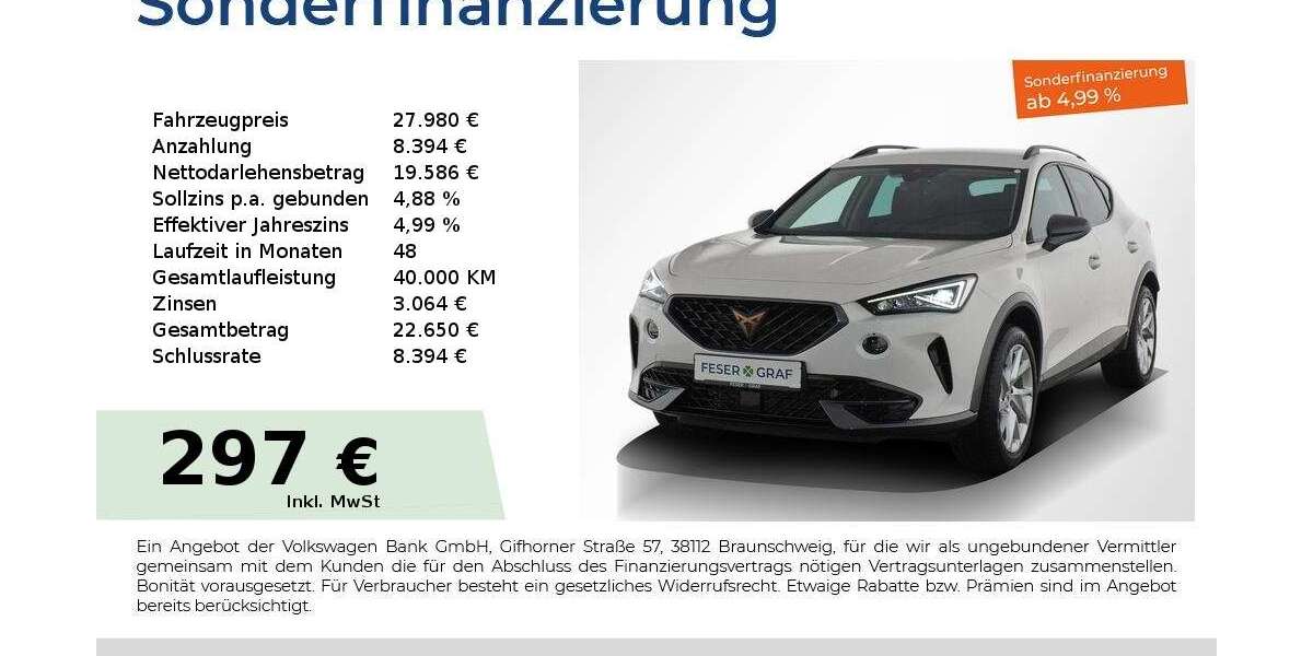 Cupra Formentor 38.650 km 27.980 &euro; Nürnberg 90441