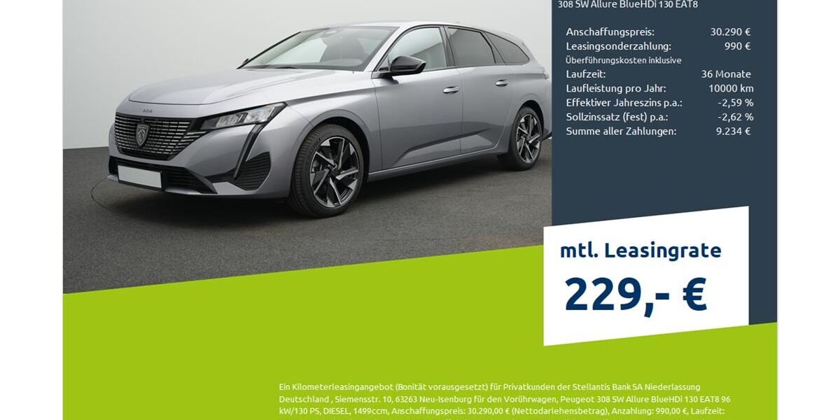 Peugeot 308 6.500 km 29.990 € Bocholt 46395