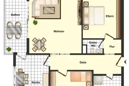 Wohnung Hofheim am Taunus - 3 Zimmer, 97 m&sup2;, 1.300&euro; | Angebot:25607088