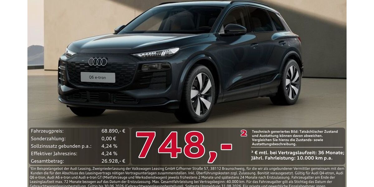 Audi Q6 e-tron 12.173 km 68.890 &euro; Ingolstadt 85057