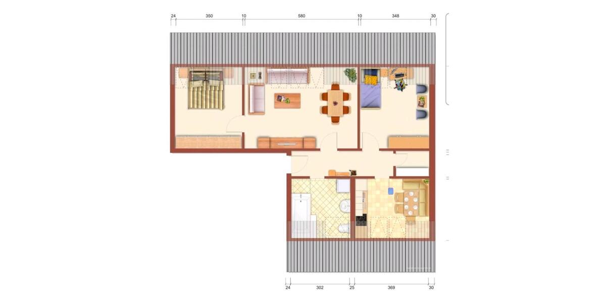Dachgeschoßwohnung Burgstädt - 3 Zimmer, 69 m&sup2;, 555&euro; | Angebot:25205444