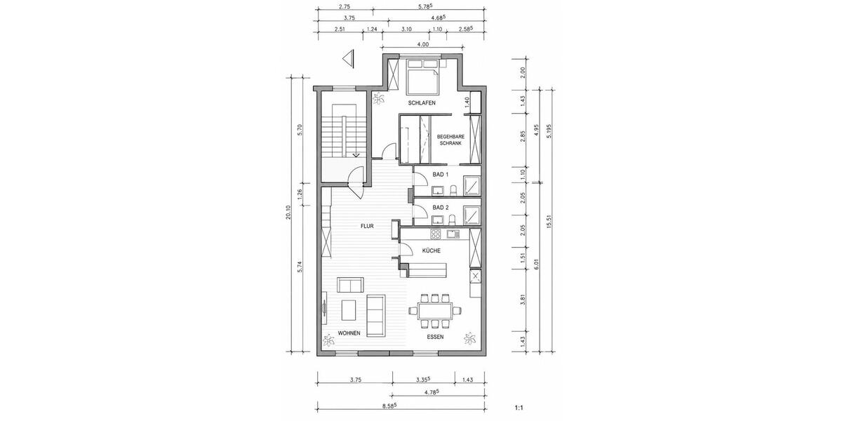 Dachgeschoßwohnung Braunschweig Westliches Ringgebiet - 2.5 Zimmer, 104 m&sup2;, 425.000&euro; | Angebot:27090582