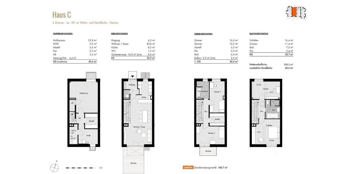 Reihenhaus Hamburg Altona - 5.5 Zimmer, 181 m&sup2;, 1.695.000&euro; | Angebot:27088150