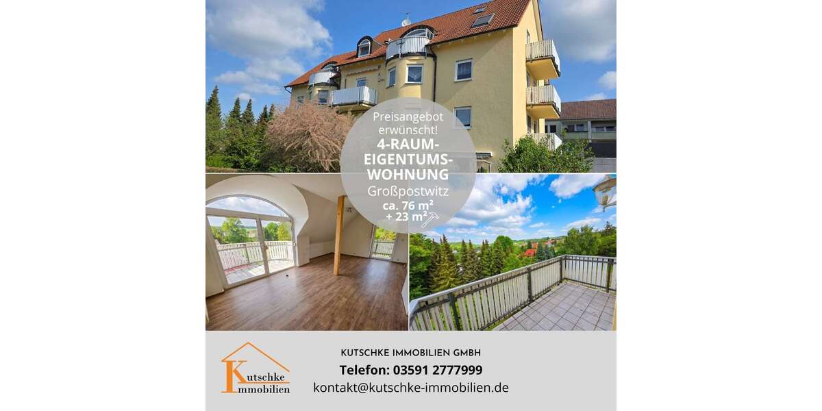 Etagenwohnung Großpostwitz - 4 Zimmer, 76 m&sup2;, 155.000&euro; | Angebot:26768448