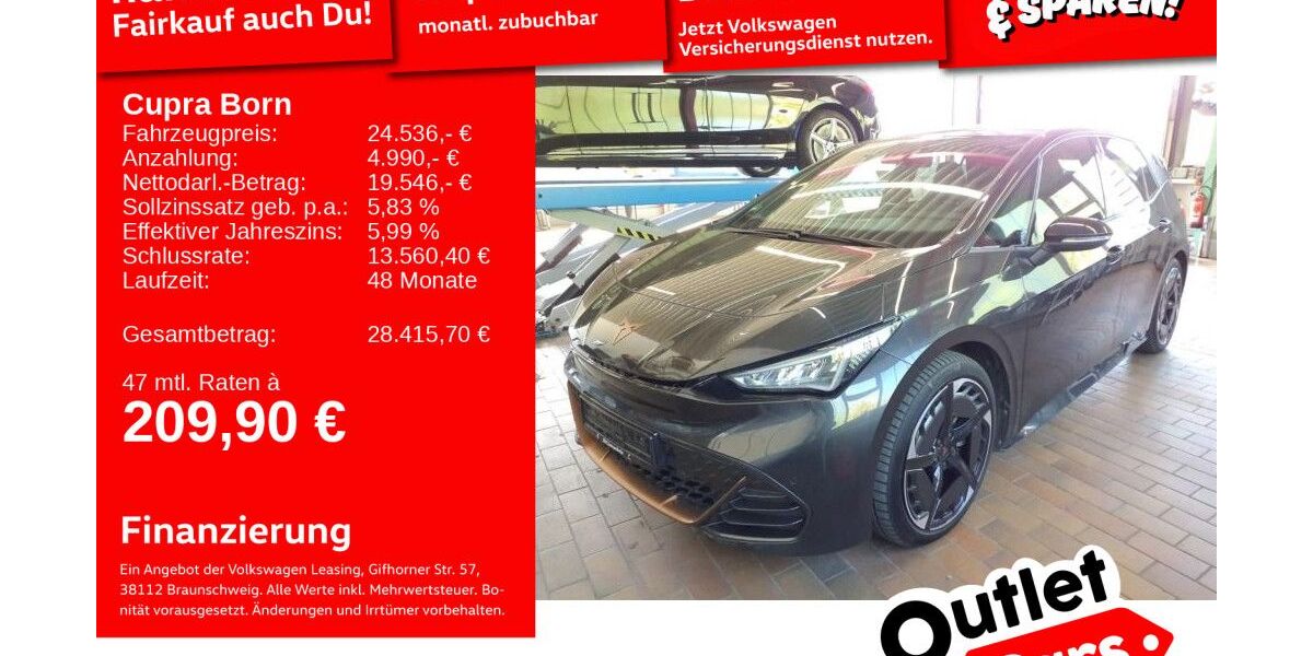Cupra Born 50.880 km 24.291 &euro; Weinheim 69469