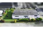 Gewerbehalle für Produktion, Handel, Handwerk+Freiflächen+wohnen