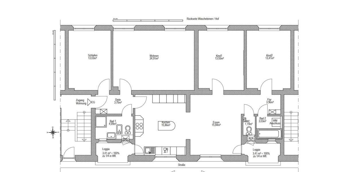 Hochparterre Köln Nippes - 4 Zimmer, 114 m&sup2;, 1.750&euro; | Angebot:26323605