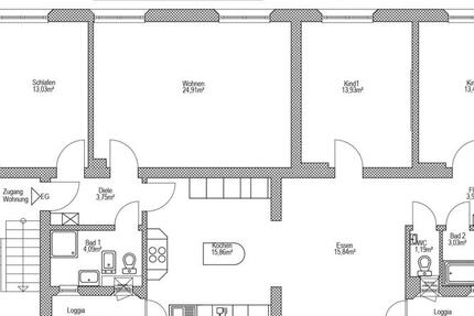 Wohnung Köln Nippes - 4 Zimmer, 114 m&sup2;, 1.750&euro; | Angebot:26323605