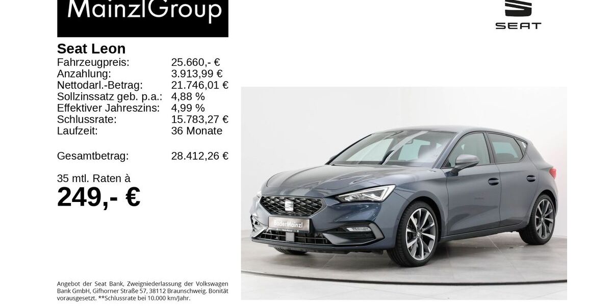 Seat Leon 28.900 km 24.690 &euro; Feldkirchen/Westerham 83620