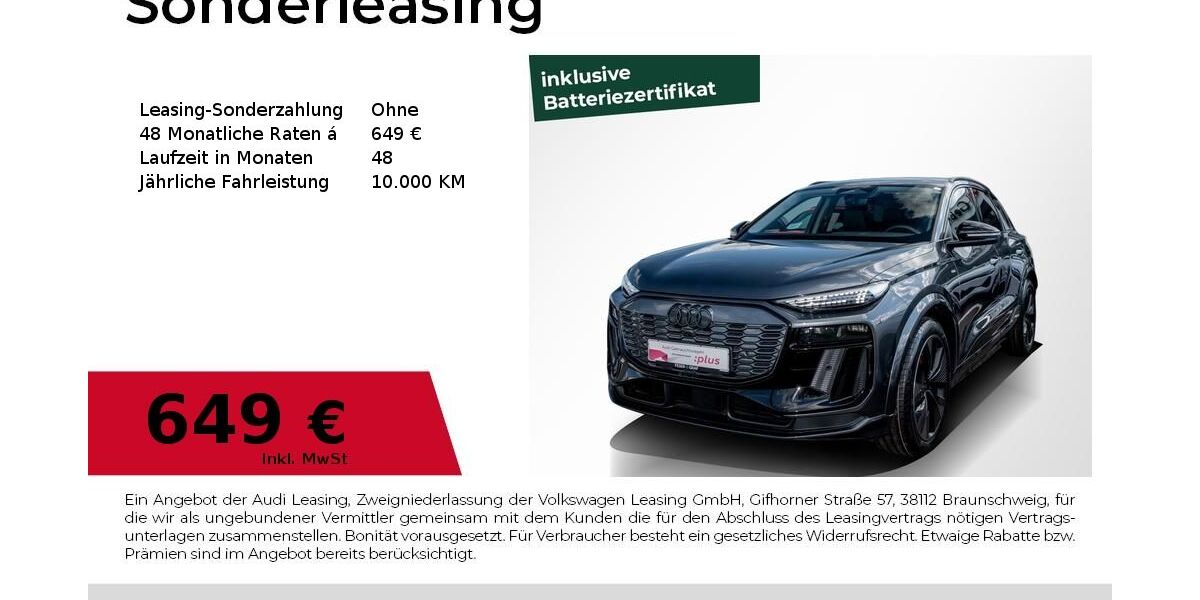 Audi Q6 e-tron 10.087 km 65.940 &euro; Magdeburg 39126