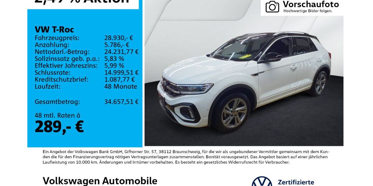 VW T-Roc 20.537 km 28.930 &euro; Leipzig 04277
