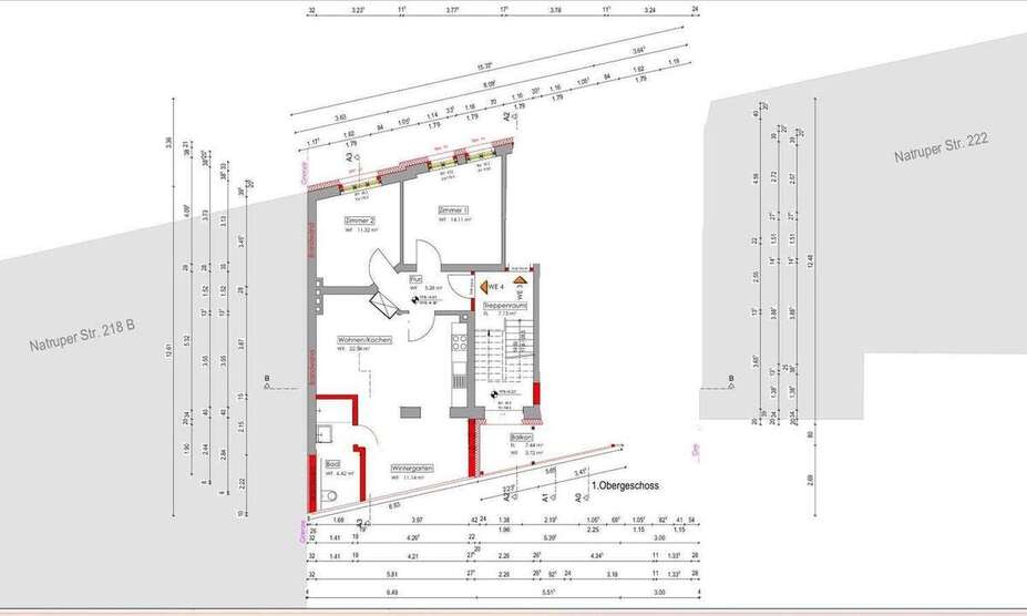 Wohnung zum Mieten in Osnabrück 1.061 € 70.79 m² 3 zimmer