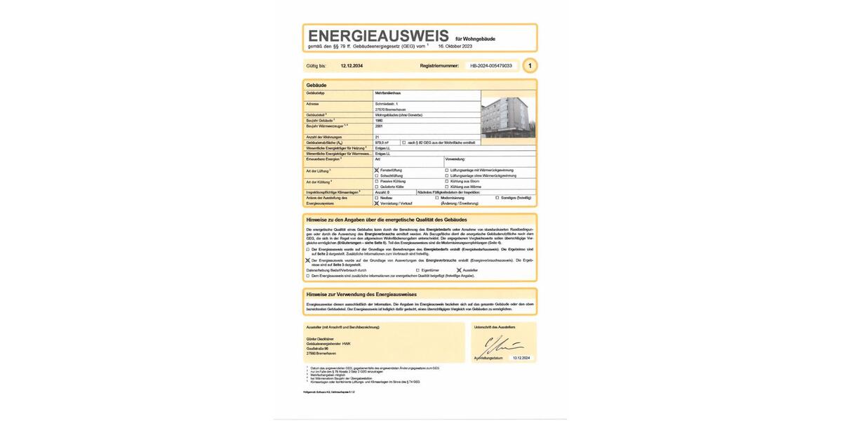 Etagenwohnung Bremerhaven Geestemünde - 1 Zimmer, 28 m&sup2;, 44.000&euro; | Angebot:26261622