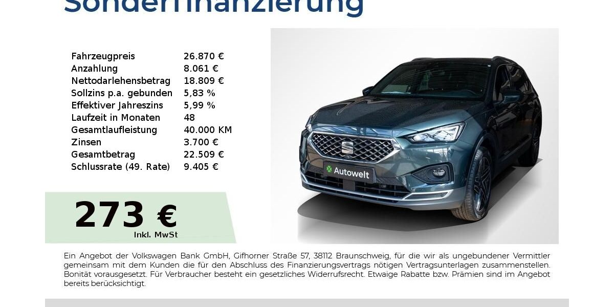 Seat Tarraco 105.650 km 25.770 &euro; Nürnberg 90431
