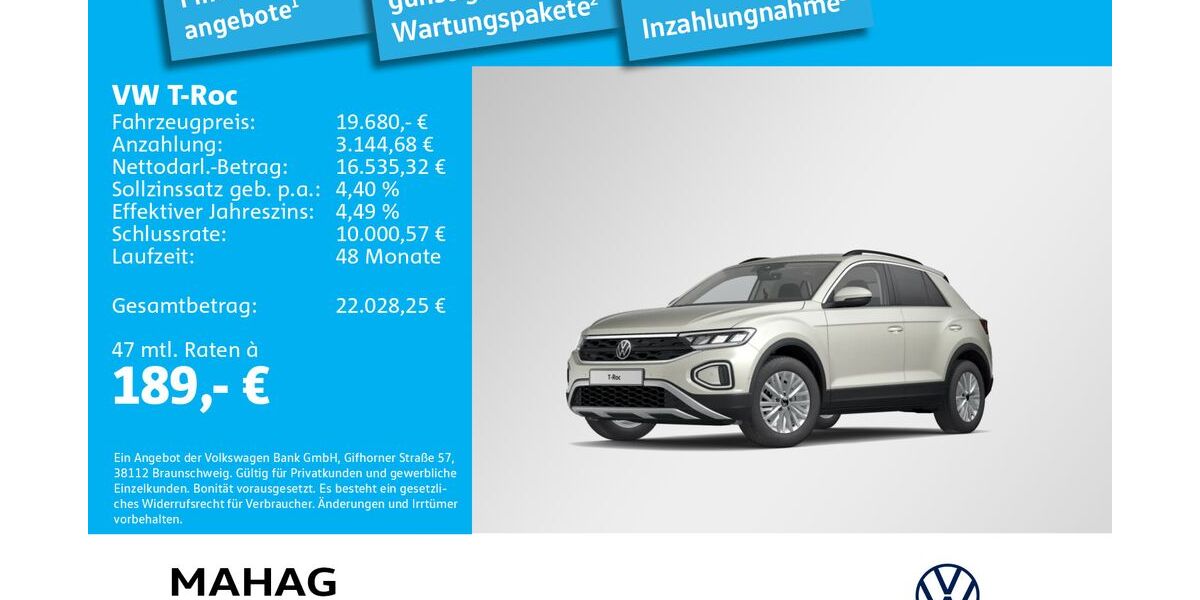 VW T-Roc 61.656 km 19.680 &euro; München 81825