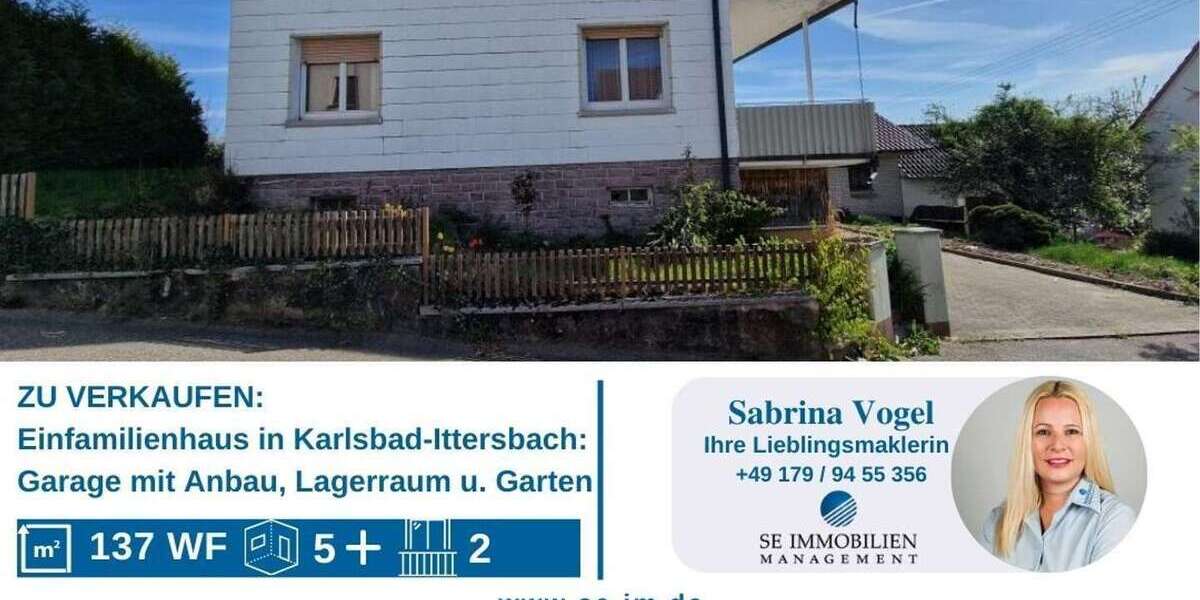 Einfamilienhaus Karlsbad-Ittersbach Ittersbach - 5 Zimmer, 149 m&sup2;, 359.000&euro; | Angebot:24903201