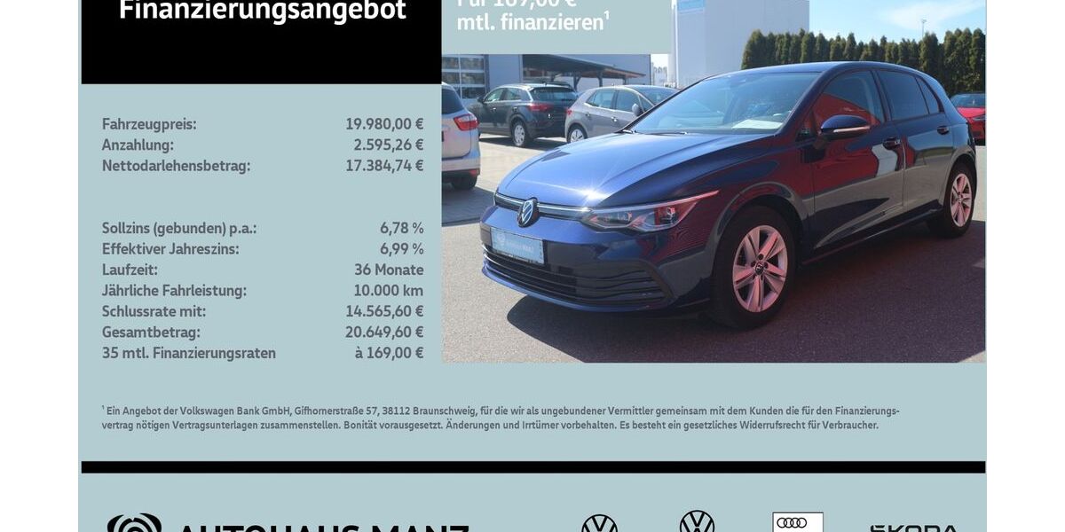 VW Golf 42.946 km 19.979 &euro; Schwarzenfeld 92521
