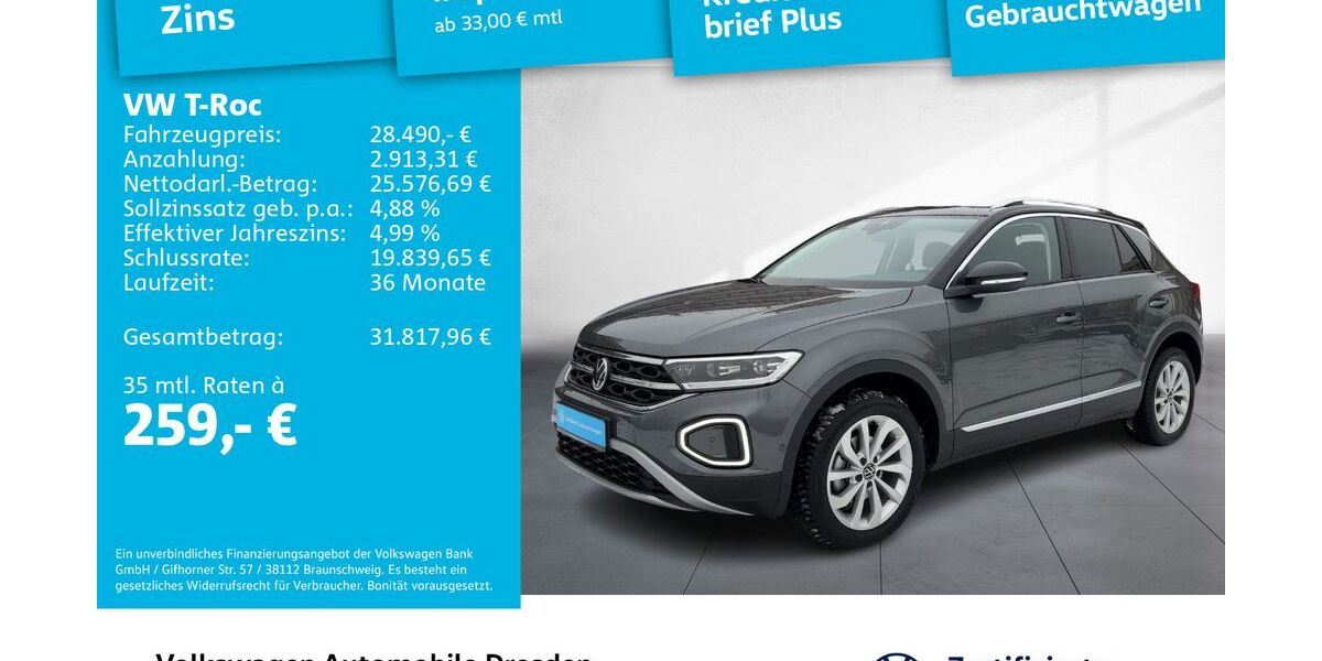 VW T-Roc 11.987 km 27.890 &euro; Dresden 01067