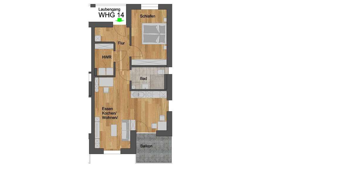 Etagenwohnung Külsheim - 2 Zimmer, 65 m&sup2;, 758&euro; | Angebot:16114761