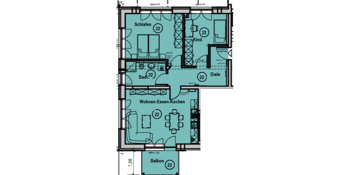 Erdgeschoßwohnung Donauwörth - 3 Zimmer, 85 m&sup2;, 904&euro; | Angebot:25366108
