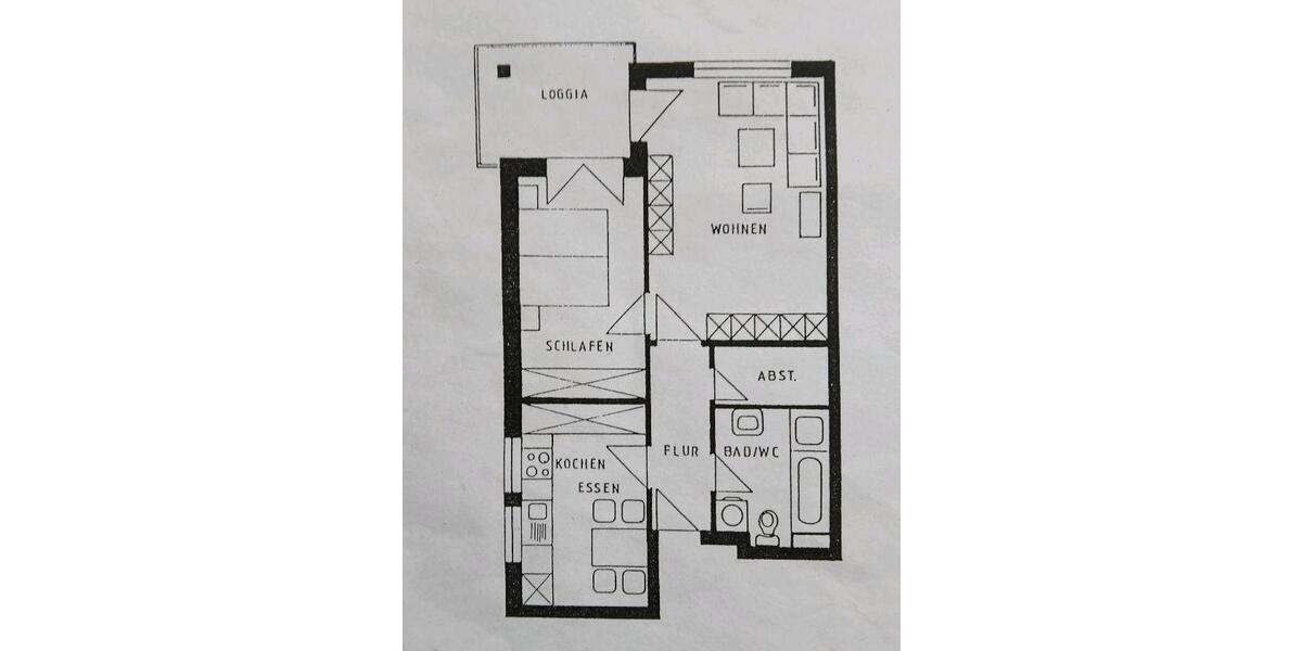 Etagenwohnung Deiningen - 2 Zimmer, 60 m&sup2;, 250.000&euro; | Angebot:25838136
