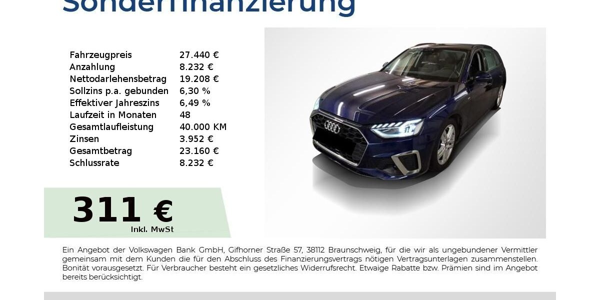 Audi A4 23.950 km 27.440 &euro; Höchstadt an der Aisch 91315