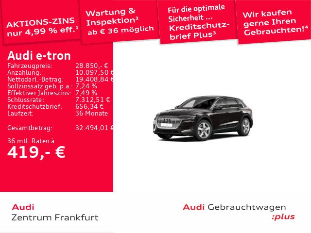 Audi e-tron 37.440 km 28.850 &euro; Frankfurt am Main 60326