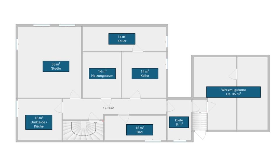 Freistehender Einfamilienhaus mit ausgebauten Keller Studio 5 zimmer